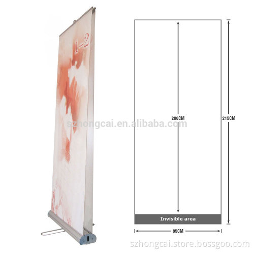 ExhibitIon display stand wire feet rollup stand double sided banner